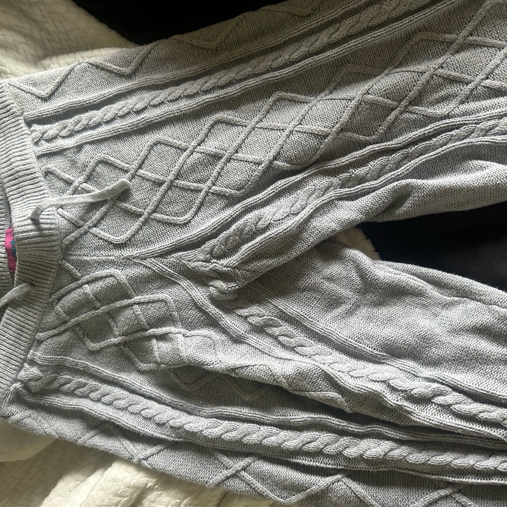 Gray Cable Knit Women's pants